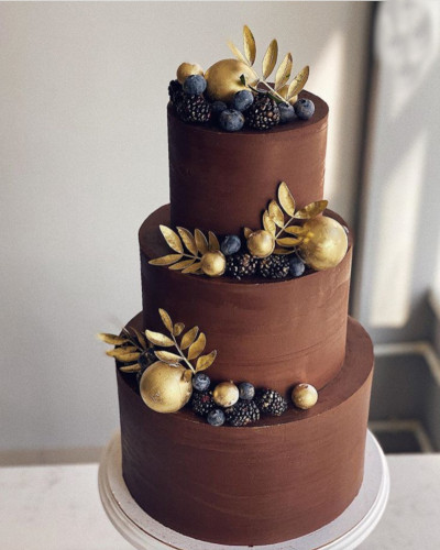 Torta para casamiento de chocolate