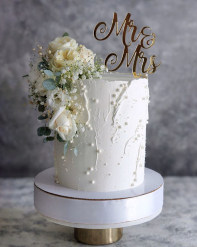 Torta de casamiento de un piso