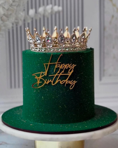 Torta con corona y glitter Torta con corona y glitter