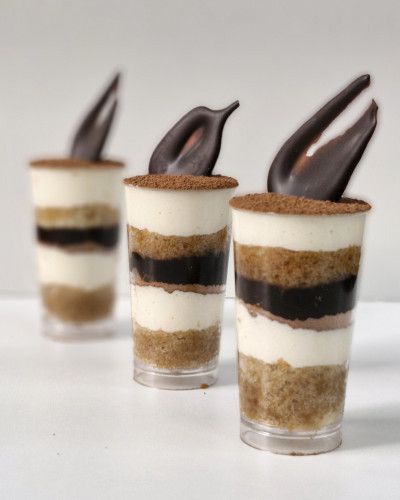 Vasito de Tiramisú – postre individual en shot tiramisú