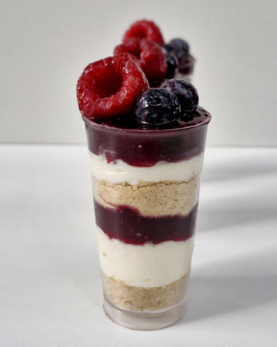 Shots de cheesecake, vasitos de postre Shots de cheesecake, vasitos de postre