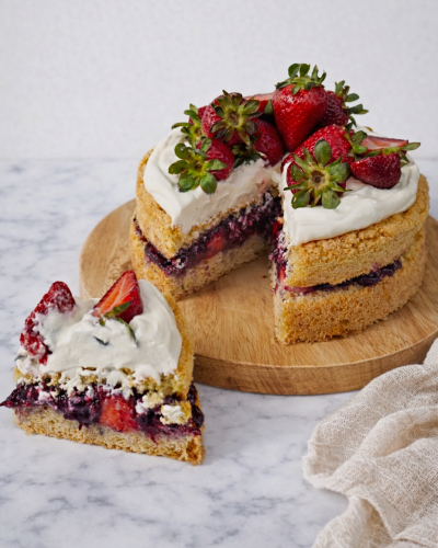 Torta Keto de Vainilla con Frutos Rojos | Sin Azúcar | Buenos Aires